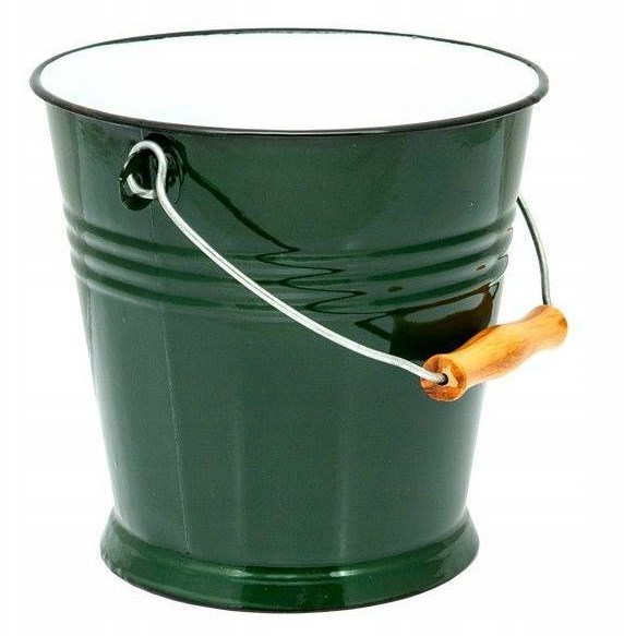 Wiadro emaliowane 12 L (26 cm) – zielone, trwałe i uniwersalne